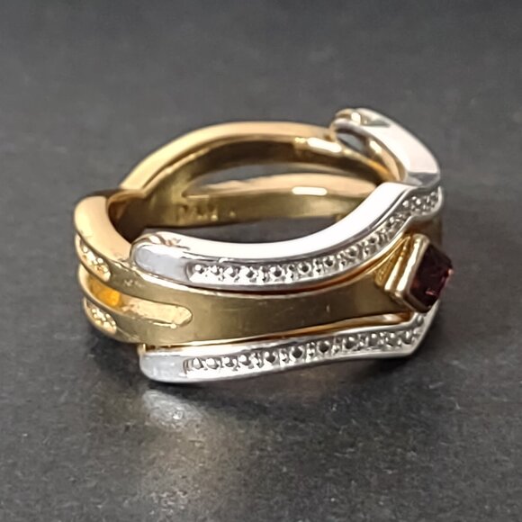 Very Pretty Size 8 Two Tone Transformable Ring - Picture 2 of 8